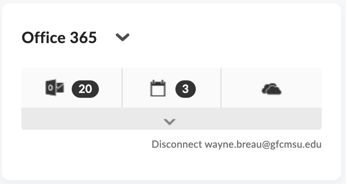 Office 365 widget example