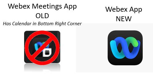 Webex Meetings and Webex App icons